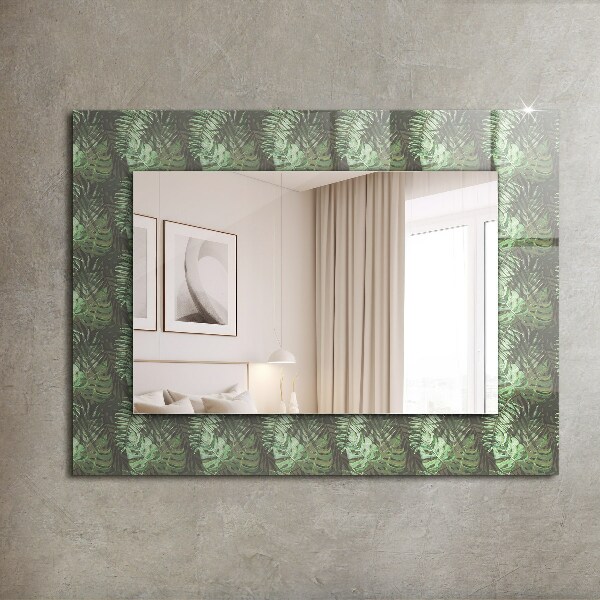 Wall mirror decor Tropical leaves