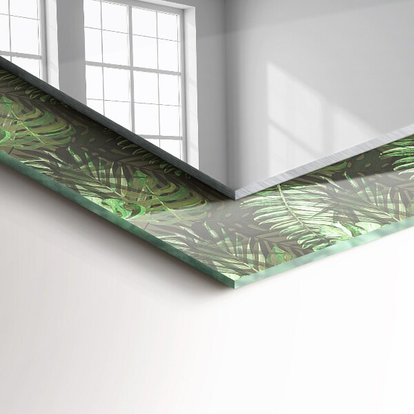 Wall mirror decor Tropical leaves