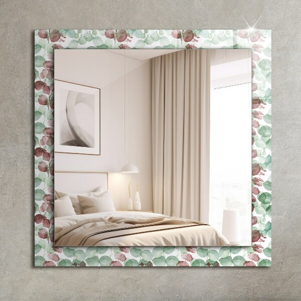 Printed mirror Watercolour leaves