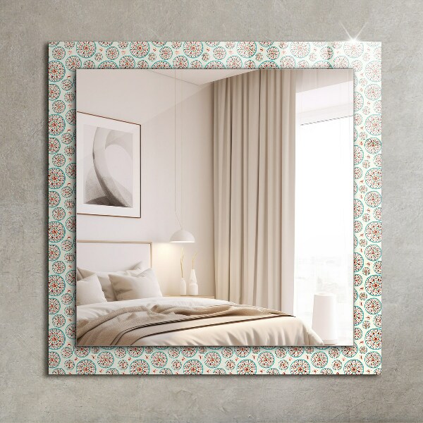 Decorative mirror Drawing of coloured circles