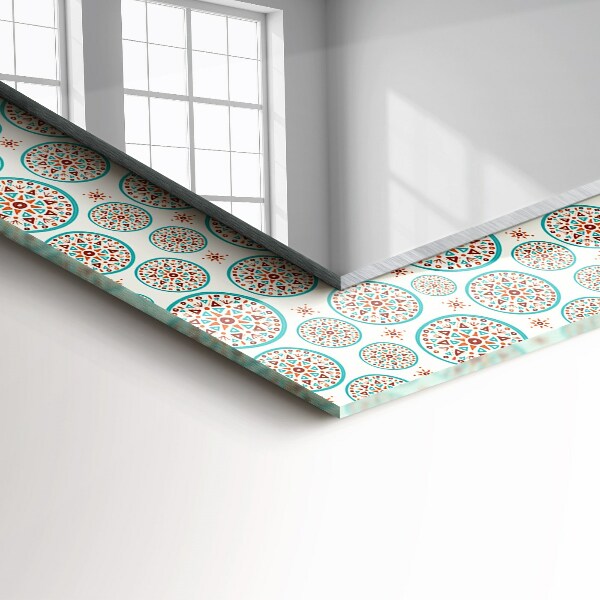 Decorative mirror Drawing of coloured circles