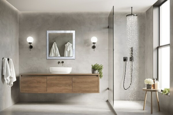 Wall mirror design Blown flowers