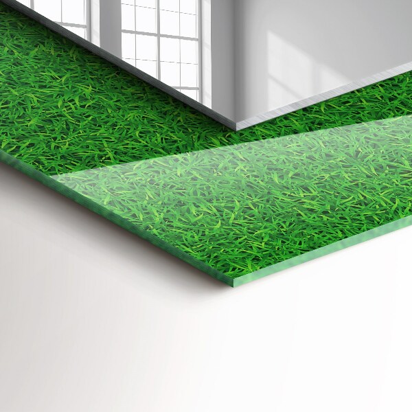 Mirror frame with print Green grass