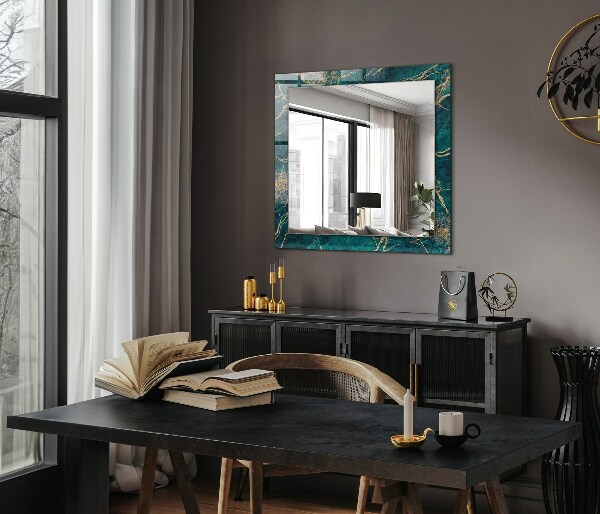 Printed mirror Green marble