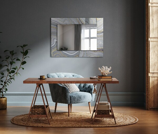 Wall mirror design Abstract marble motifs