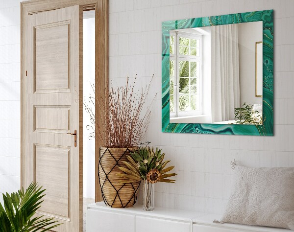 Wall mirror design Green abstract texture