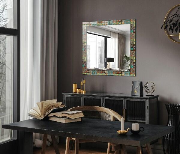 Printed mirror Coloured mosaic