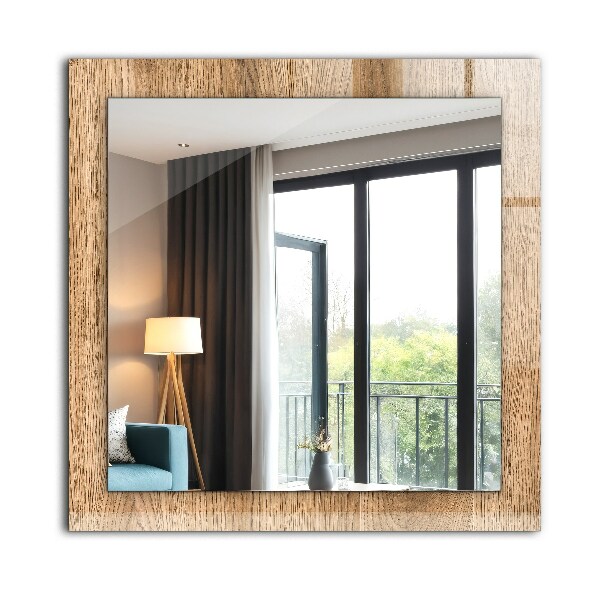 Wall mirror decor Wood texture