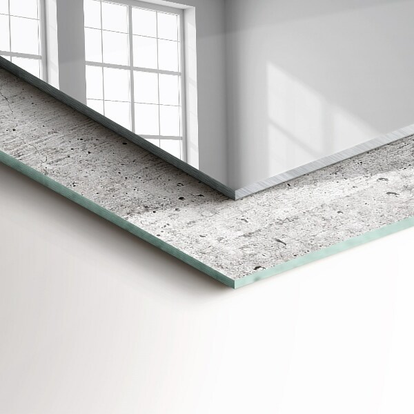 Mirror frame with print Cement wall texture