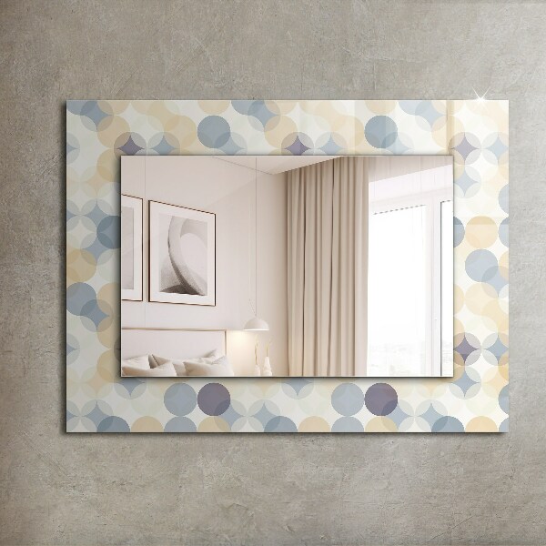 Printed mirror Coloured circles