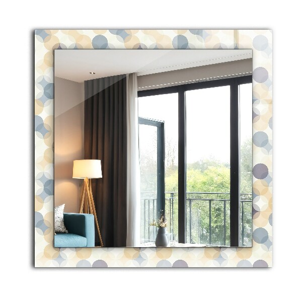 Printed mirror Coloured circles