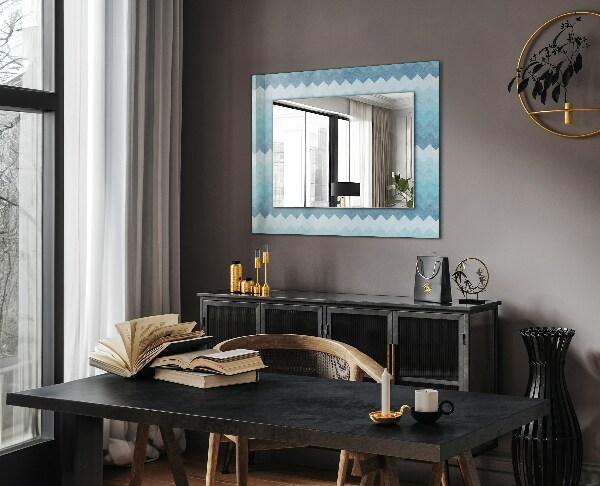 Wall mirror design Gradient zigzag pattern