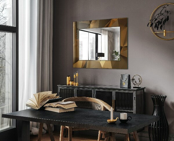 Mirror frame with print Geometric shapes