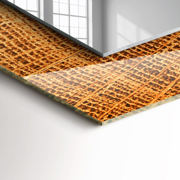 Decorative mirror Cross section of the growth rings of a tree trunk