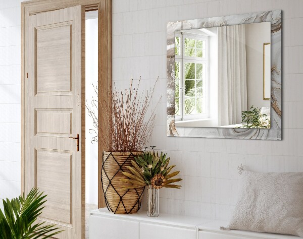 Decorative mirror Abstract marble motifs