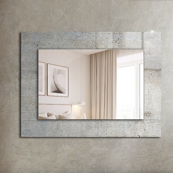 Printed mirror Cracked concrete wall