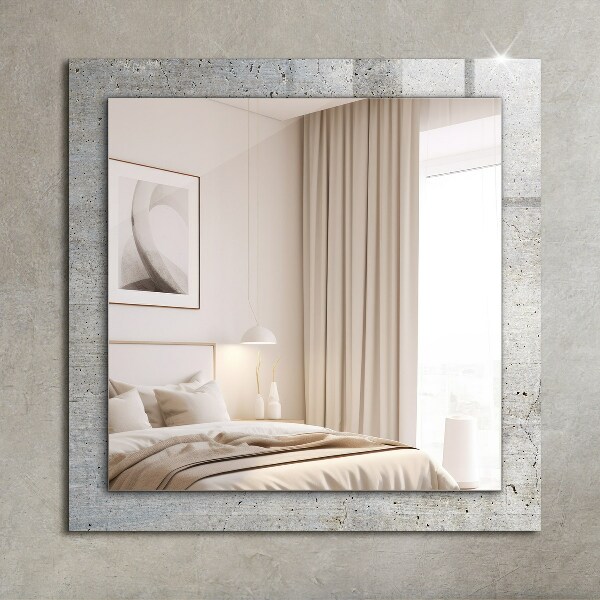 Printed mirror Cracked concrete wall