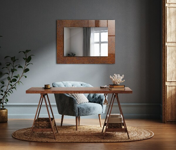Decorative mirror Rusty metal surface