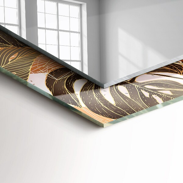 Decorative mirror Leaves with tropical motifs