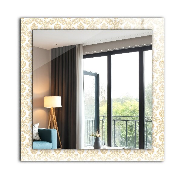 Wall mirror design Yellow decorations
