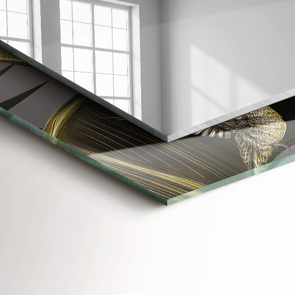 Wall mirror decor Flowers and hummingbirds