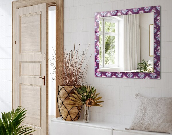 Mirror frame with print Star letters in the shape of a unicorn