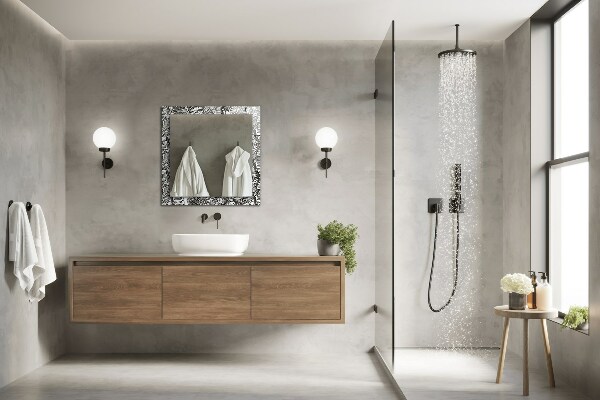Wall mirror design Black and white patterns