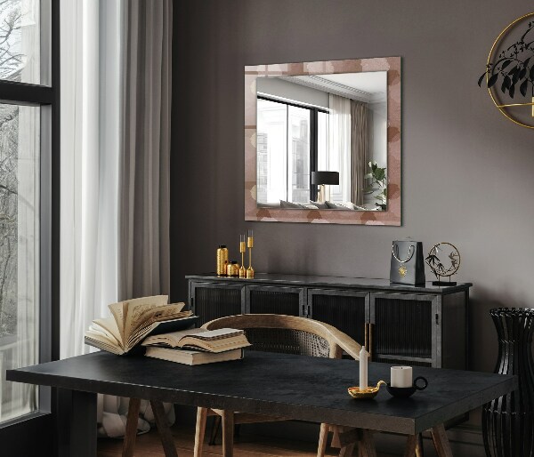 Mirror frame with print Peony flowers