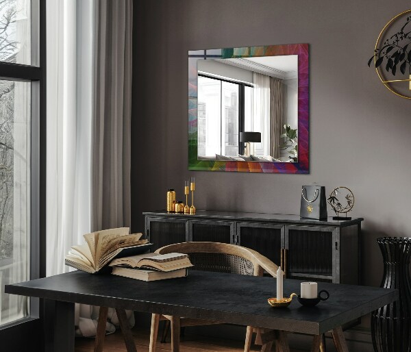 Printed mirror Coloured abstract spiral