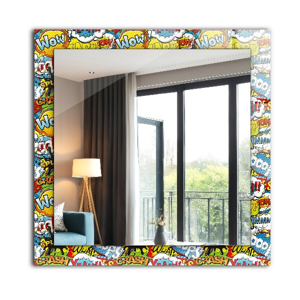 Printed mirror Coloured balloons