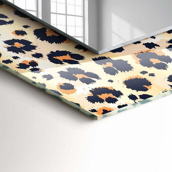 Wall mirror decor Leopard pattern