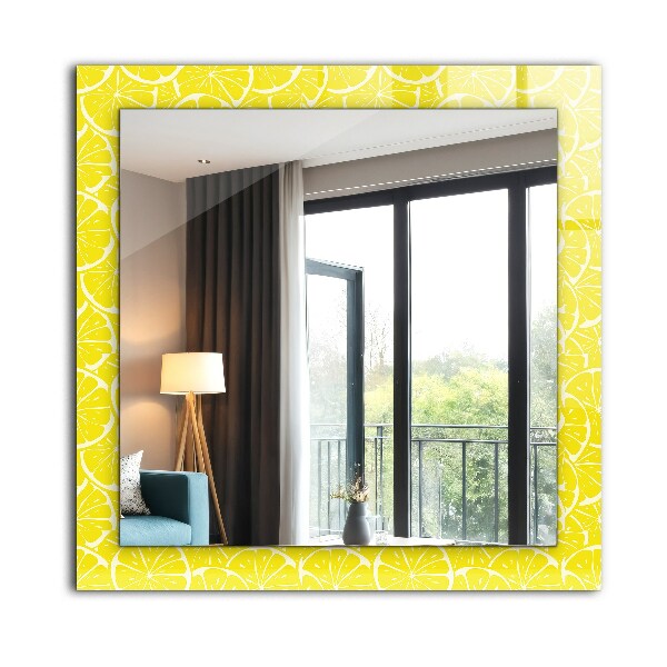 Printed mirror Lemon slices pattern