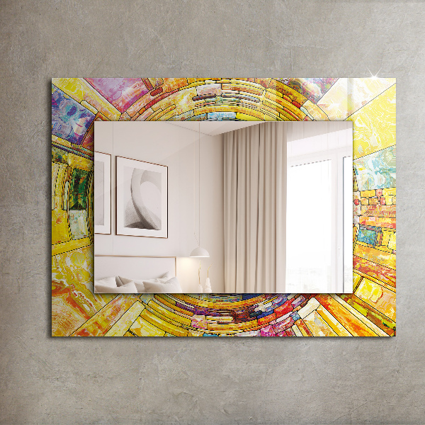 Printed mirror Abstract colourful mosaic