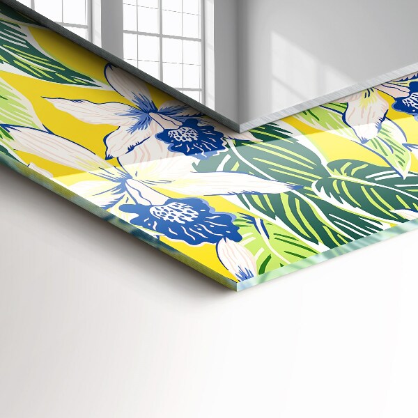 Wall mirror design Flowers and leaves