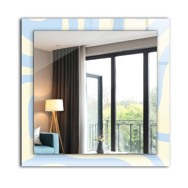 Wall mirror decor Abstract wavy motifs