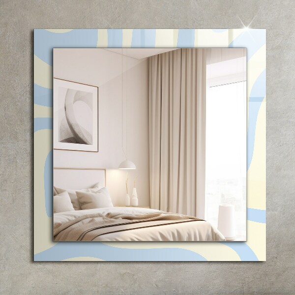 Wall mirror decor Abstract wavy motifs