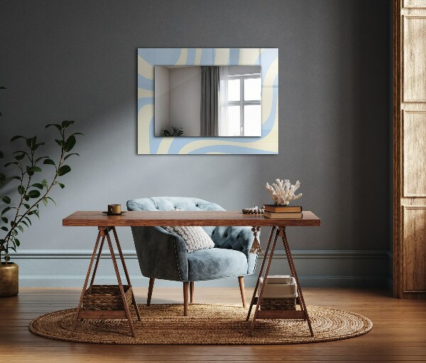 Wall mirror decor Abstract wavy motifs