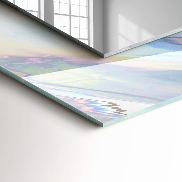 Decorative mirror Coloured abstract motifs