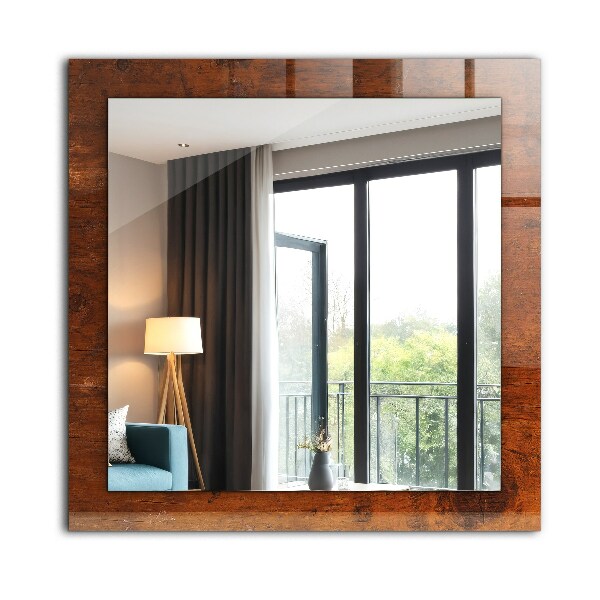 Wall mirror decor Antique wooden table