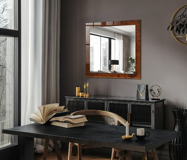 Wall mirror decor Antique wooden table