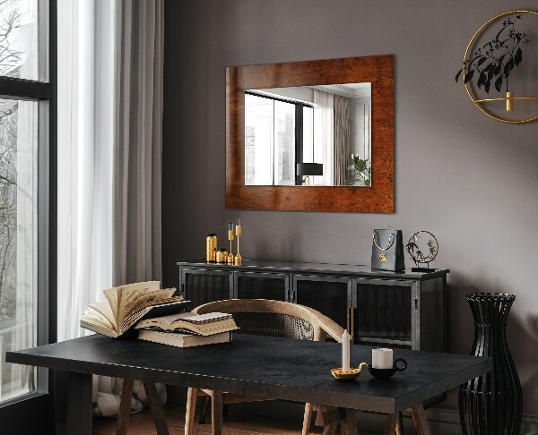 Wall mirror decor Antique wooden table