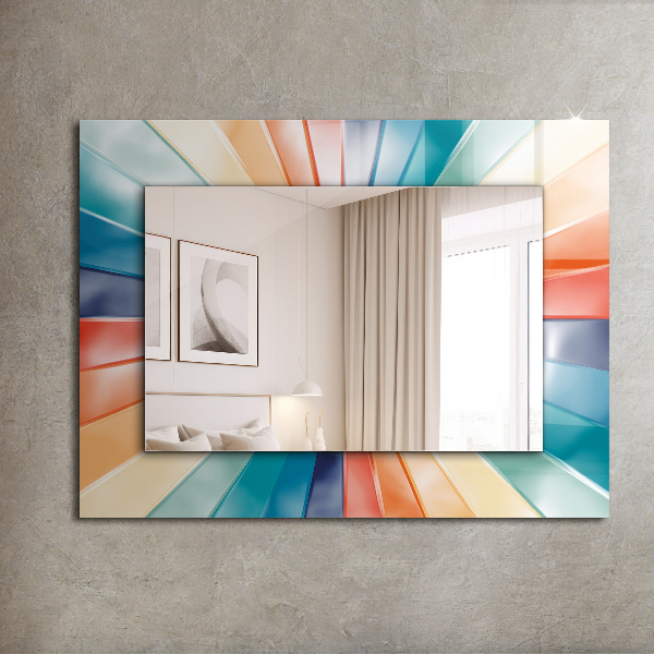 Printed mirror Coloured rays of light