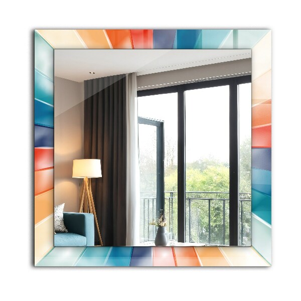Printed mirror Coloured rays of light