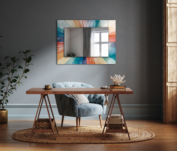 Printed mirror Coloured rays of light