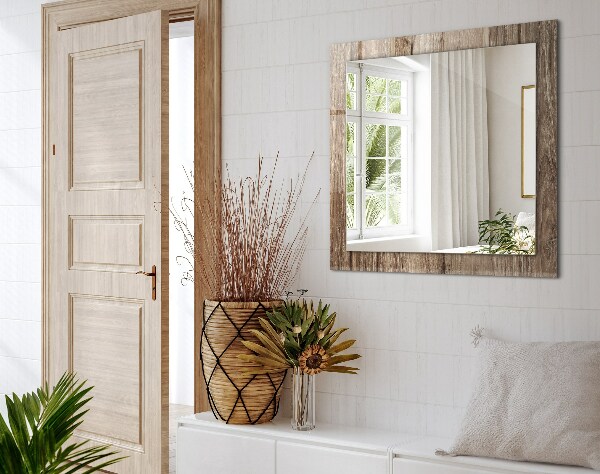 Decorative mirror Wooden plank floor