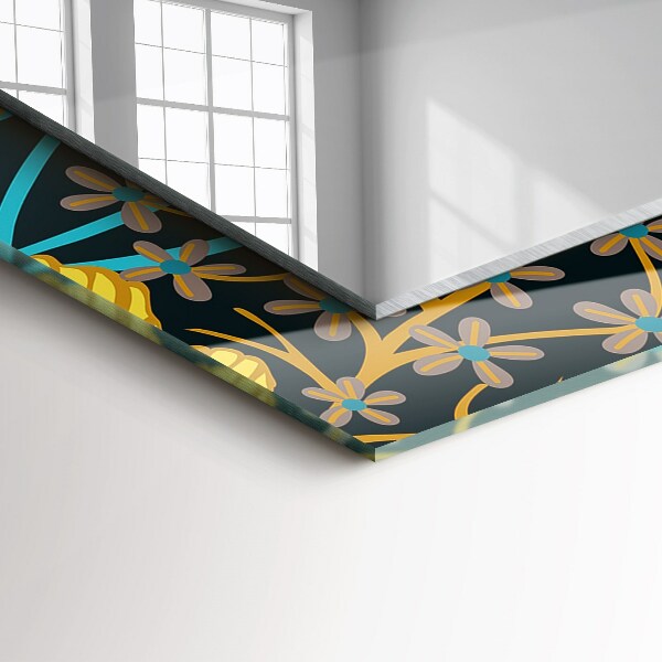 Printed mirror Petal motifs