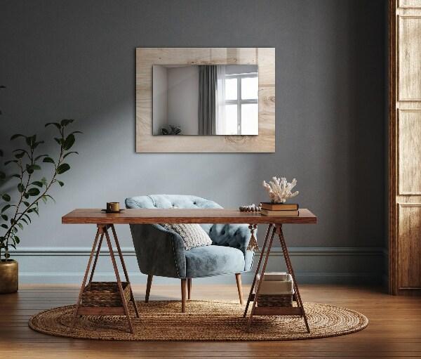 Wall mirror decor Knotted wood