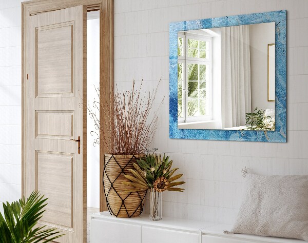 Printed mirror Blue marble designs
