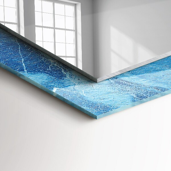 Printed mirror Blue marble designs