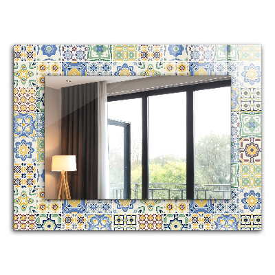 Wall mirror design Coloured tiles